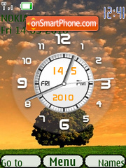 Sunset Clock tema screenshot