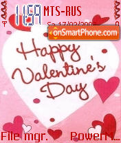 Valentine tema screenshot