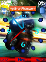 Bike SWF Clock tema screenshot