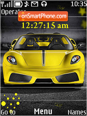 Ferrari clock es el tema de pantalla