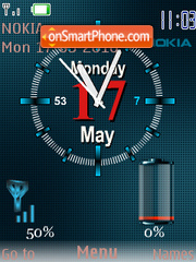 Скриншот темы Reloj Nokia 22