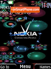 Reloj Nokia Red tema screenshot