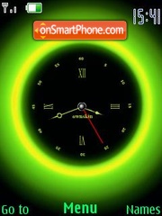 Swf green clock tema screenshot