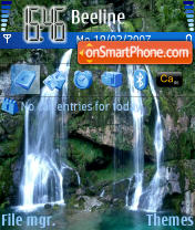 Waterfall es el tema de pantalla
