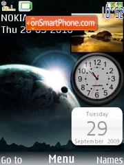 Reloj fondo de espacio theme screenshot