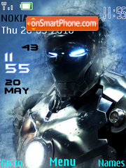 Iron Man 2 Clock tema screenshot