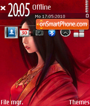 Capture d'écran Lady in Red 01 thème