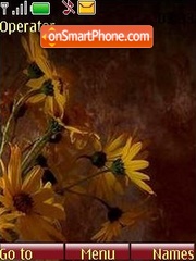 Yellow flowers tema screenshot