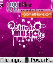 Lifeismusic es el tema de pantalla