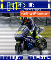 Capture d'écran Valentino Rossi thème