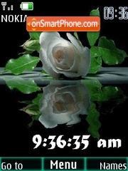 Animated rose clock tema screenshot