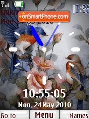 Birds Clock es el tema de pantalla