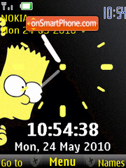 BartSimpson Clock tema screenshot