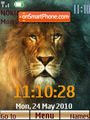 Capture d'écran Narnia lion Clock thème