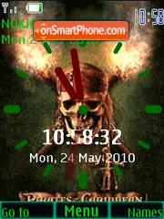 Pirates Clock es el tema de pantalla