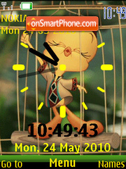 Capture d'écran Tweety Clock thème