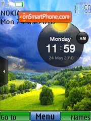 Natural Clock tema screenshot