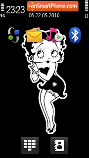 Betty Boop In Black es el tema de pantalla