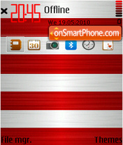 Metal Red Theme tema screenshot