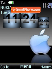 Apple Style Clock es el tema de pantalla