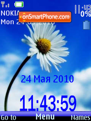 Camomile SWF Clock es el tema de pantalla