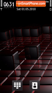 3d Glass Cubes es el tema de pantalla