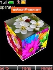 Flower cube theme screenshot