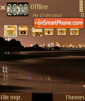 Night Beach 01 tema screenshot