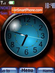 Blue Clock tema screenshot