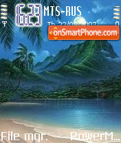 Moonlit Night Beach tema screenshot