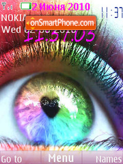 Eyes Clock tema screenshot