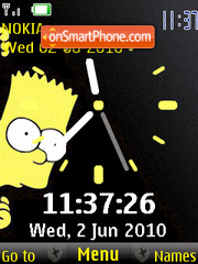 Bart Simpson Clock tema screenshot