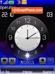 Clock Nokia 320 tema screenshot