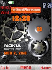 Clock Nokia theme screenshot