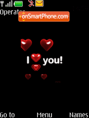 Animated hearts theme screenshot