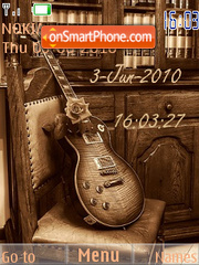 Скриншот темы Guitar Clock