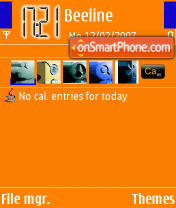 Orange Fresh tema screenshot