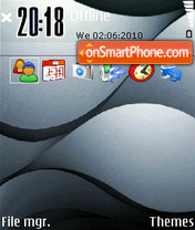 Grey waves tema screenshot