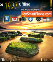 Sunset Stone tema screenshot