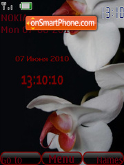 Flowers SWF Clock es el tema de pantalla