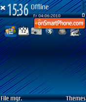 Blue in theme screenshot