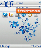 Blue Flowers 02 theme screenshot