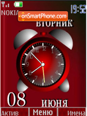 Скриншот темы Alarm clock and date