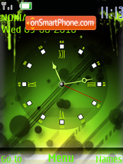 Green Clock tema screenshot