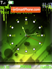 Скриншот темы Green Clock