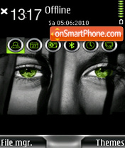Green Eyes 01 tema screenshot