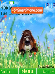 Dog and bubbles by djgurza(swf 2.0) tema screenshot