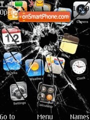 iphone cracked es el tema de pantalla