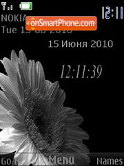 Flowers Clock es el tema de pantalla