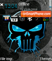Blue skull by Altvic tema screenshot
